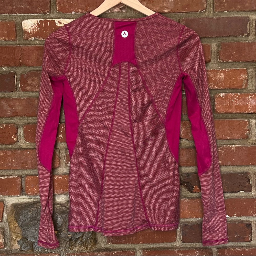 Marmot women's lateral long sleeve shirt pink size XS thumbhole hiking top - Picture 2 of 11